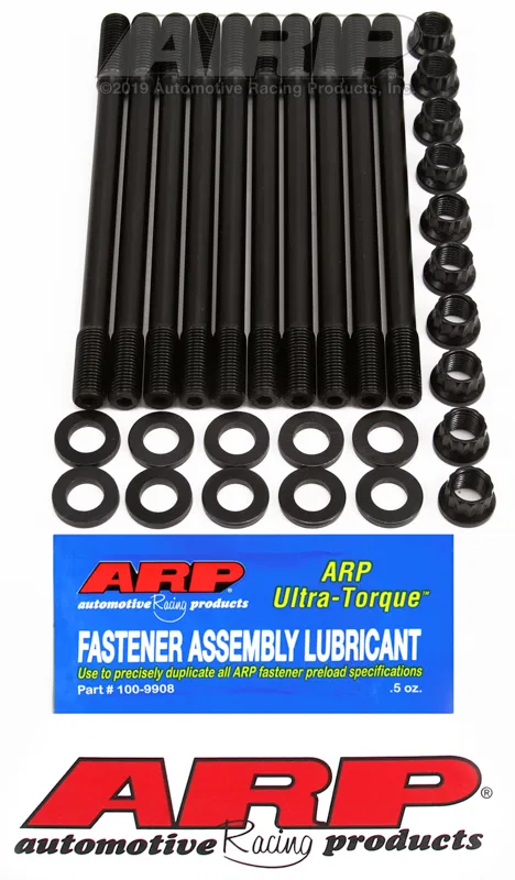 208-4701 – ARP Cylinder Head Stud, For Use With Honda/ Acura K20A 12 Point Nuts With Undercut Studs Black Oxide Chrom...